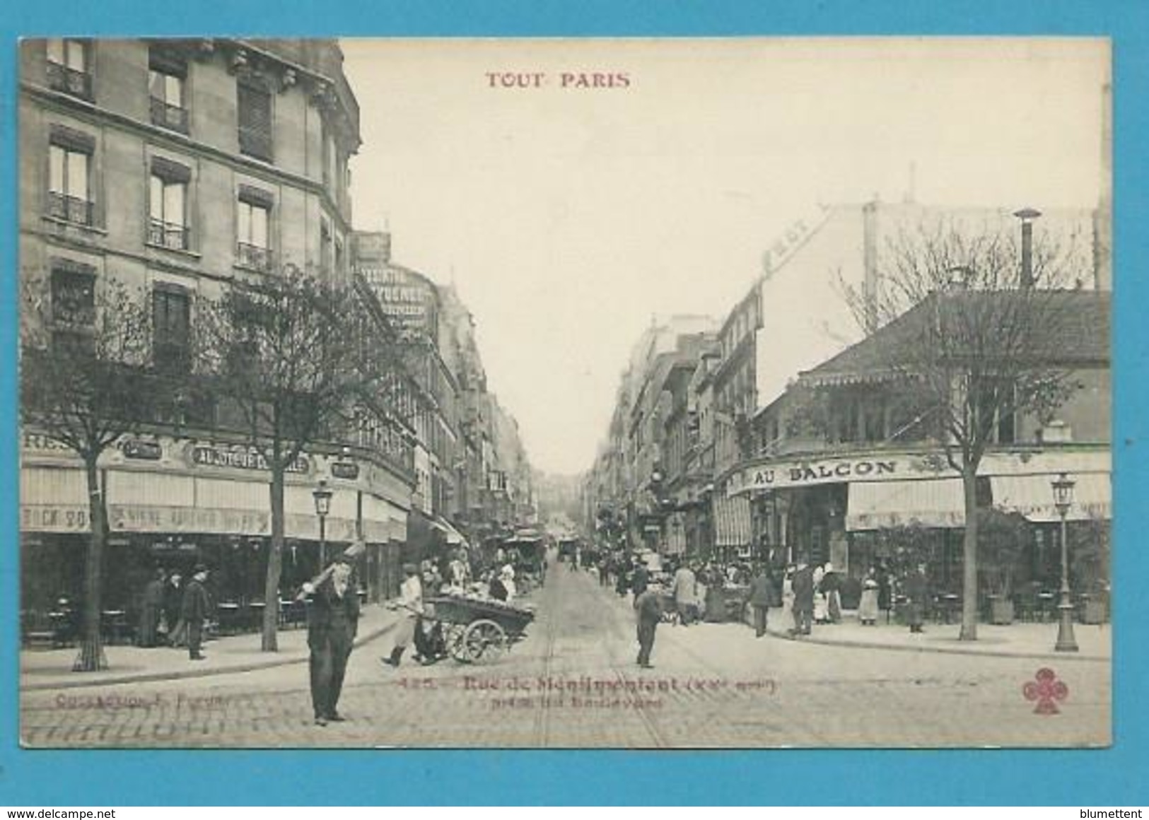 CPA 425 TOUT PARIS - Rue De Ménilmontant (XXème) - Editeur FLEURY - Paris (20)