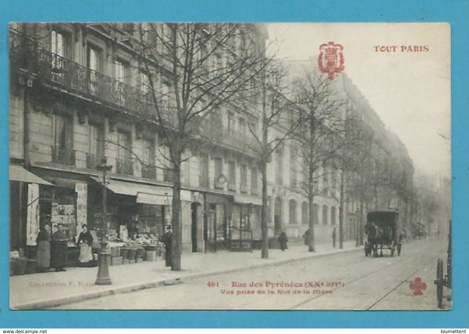 CPA 461 TOUT PARIS - Marchands De Cartes Postales Rue Des Pyrénées (XXème) - Editeur FLEURY - Arrondissement: 20