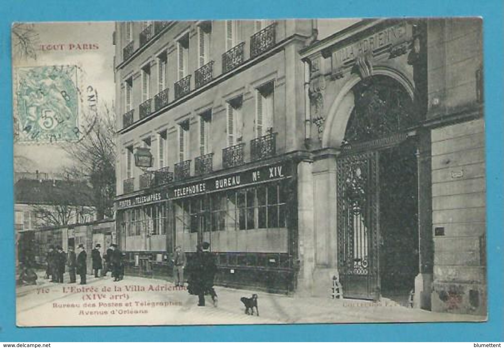 CPA 710 TOUT PARIS - Entrée De La Villa Adrienne Bureau Des Postes Et Télégraphes Ave D'Orléans (XIVème) - Ed. FLEURY - Paris (14)