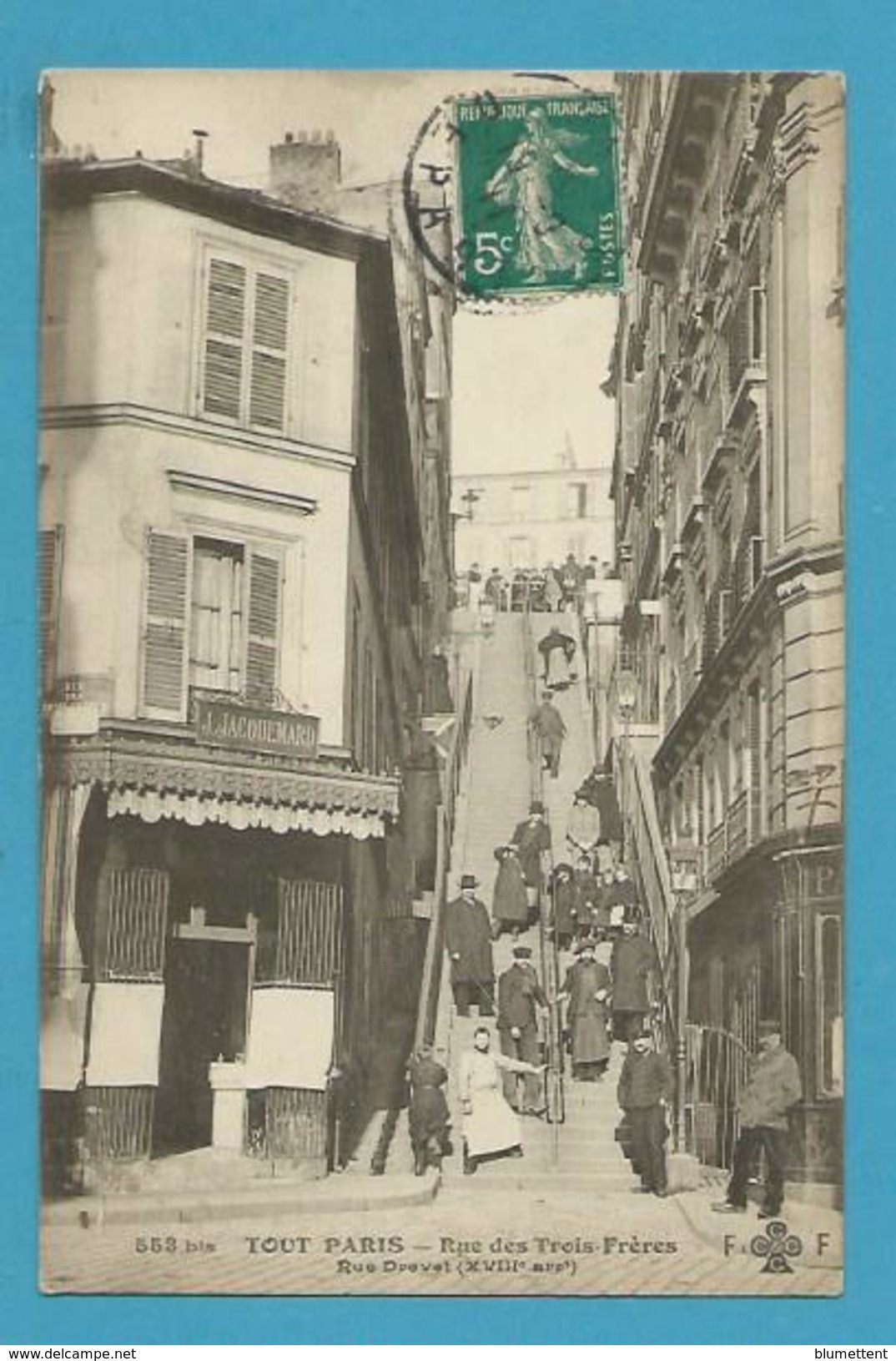 CPA 553 BisTOUT PARIS - Rue Des Trois-Frères Rue Drouot (XVIIIème) - Ed. FLEURY - District 18