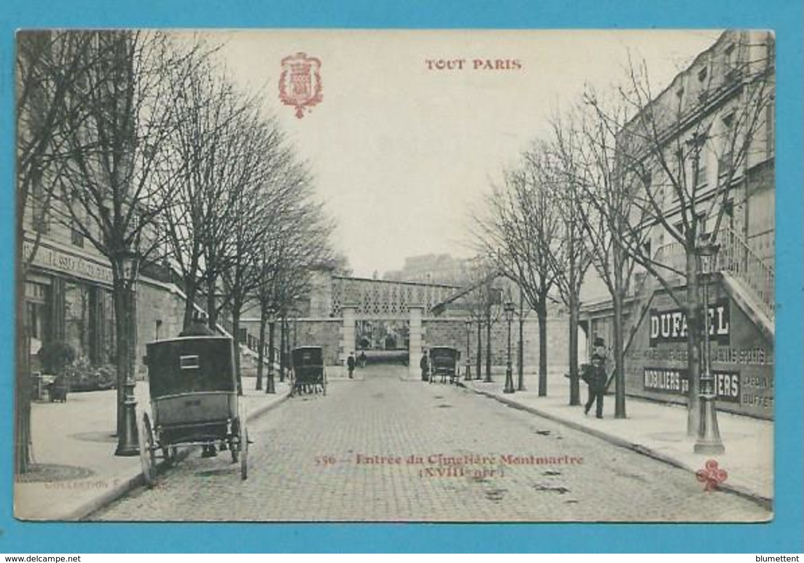 CPA 556 - TOUT PARIS - Entrée Du Cimetière Montmartre (XVIIIème) - Ed. FLEURY - Arrondissement: 18