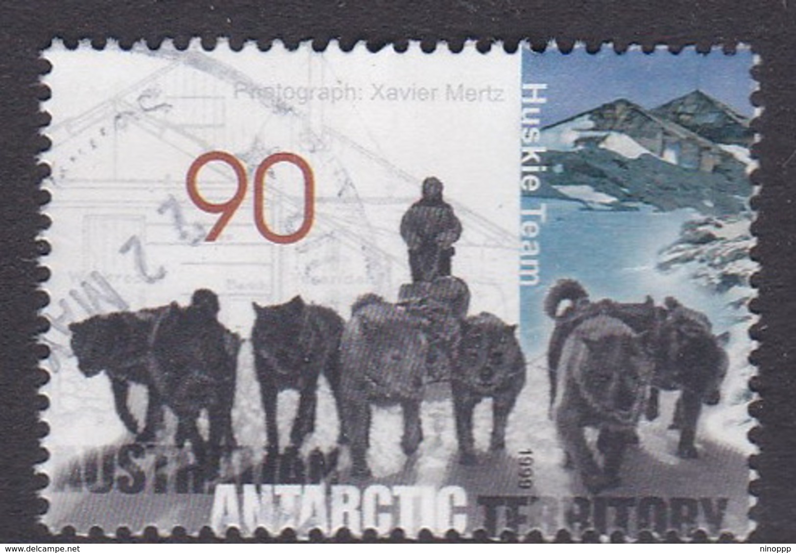 Australian Antarctic Territory  S 121 1999 Mawson's Huts 90c Huskie Team Used - Used Stamps