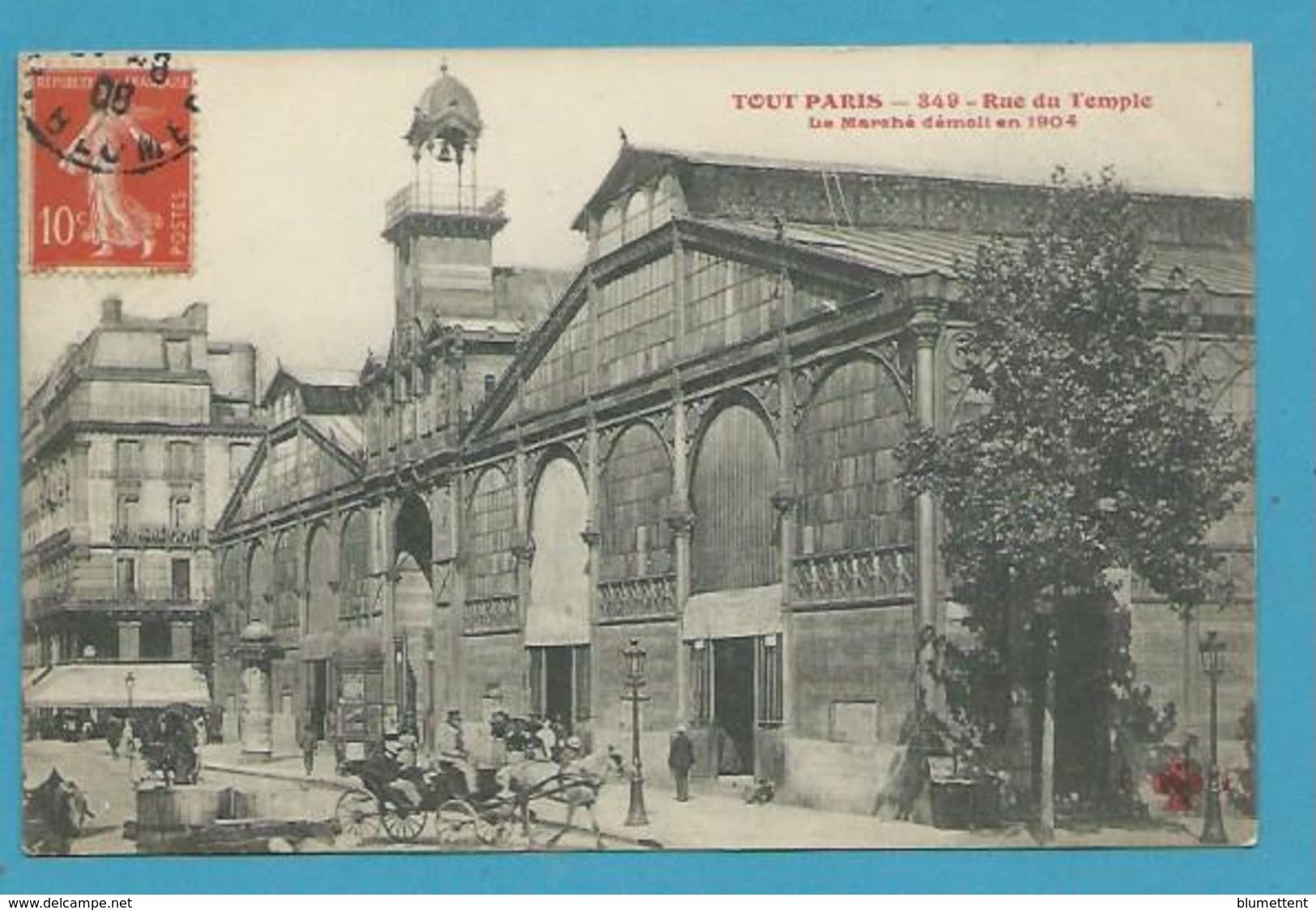 CPA 349 TOUT PARIS - Rue Du Temple Le Marché Démoli En 1904 - Ed. FLEURY - Straßenhandel Und Kleingewerbe