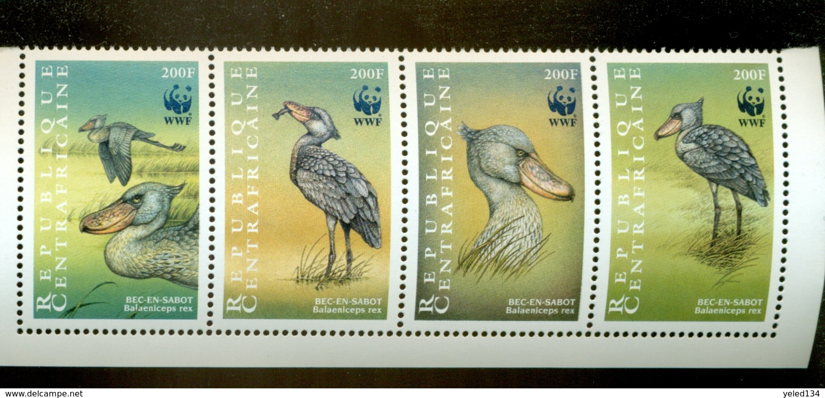 CENTRAFRICA   1239-  WWF  MINT NEVER HINGED SET OF STAMPS OF BIRDS - Andere & Zonder Classificatie