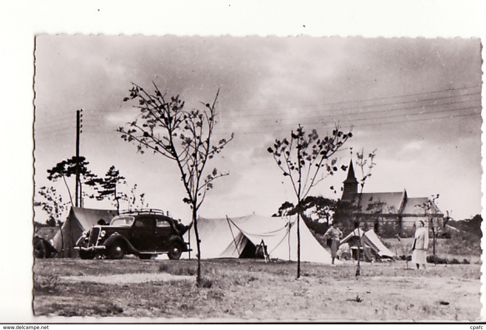 Le Home Sur Mer - "Hôtel De La Mer" Terrain De Camping "Coucher De Soleil" (belle Automobile) / Editions Cassano - Autres & Non Classés