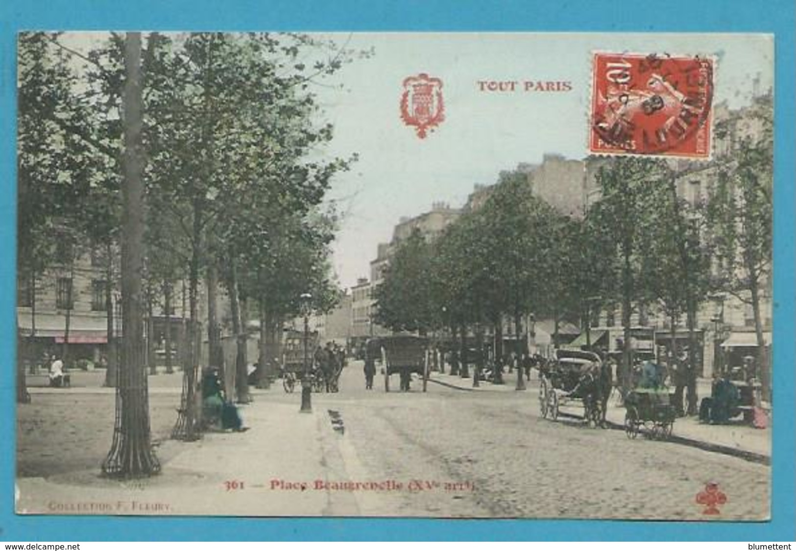 CPA 361 TOUT PARIS - Place Beaugrenelle (XVème) - Ed. FLEURY - Paris (15)