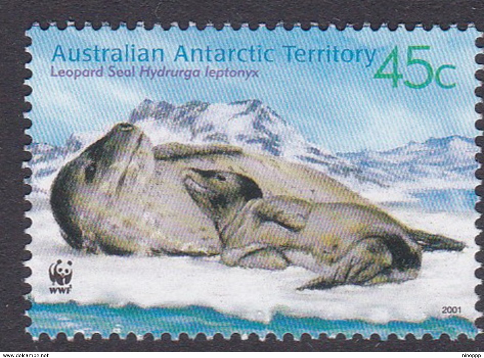 Australian Antarctic Territory  S 145  2001 Leopard Seals 45c Mother And Pup Used - Oblitérés