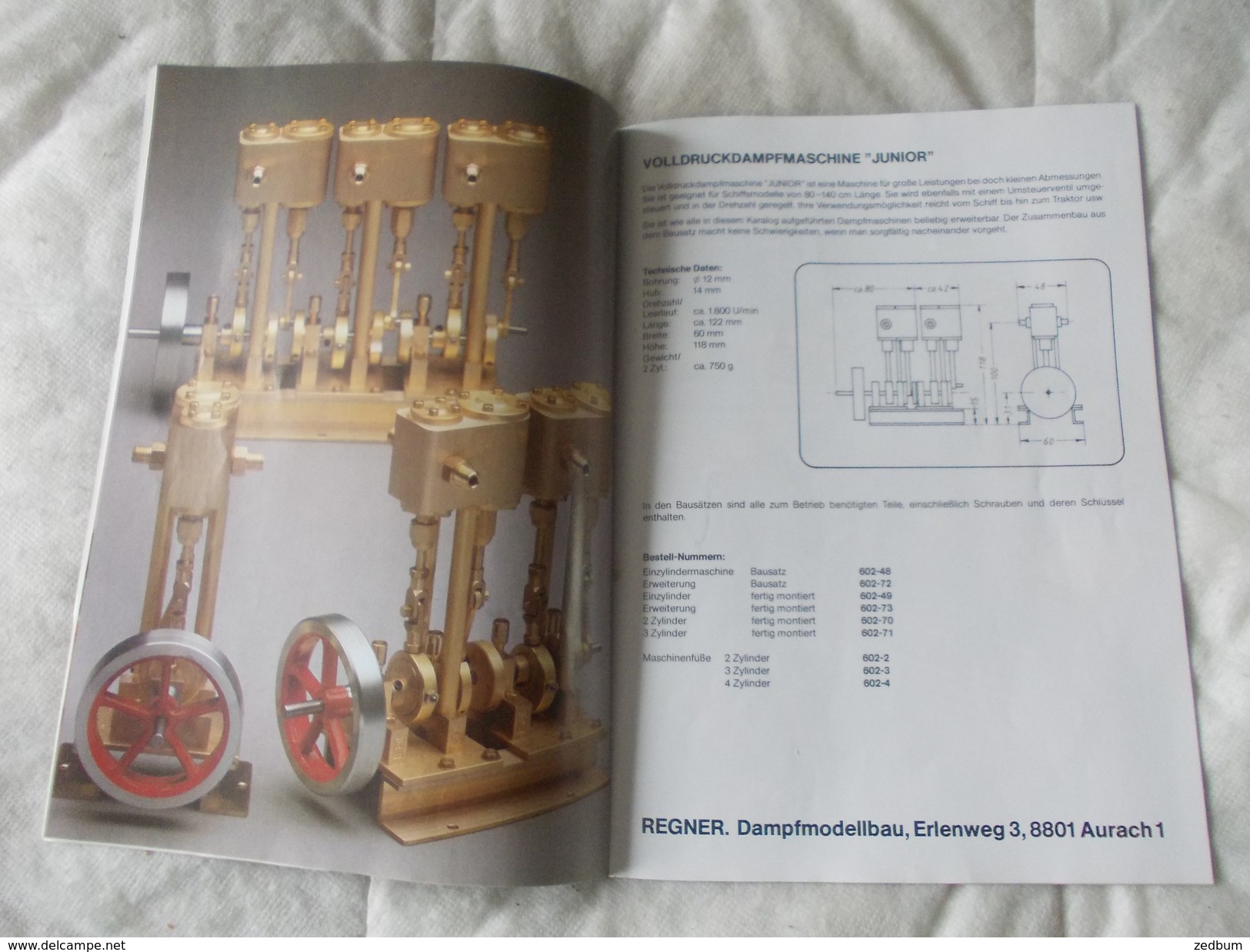 REGNER Mechanische Werstatten Dampfmodellbau - Loisirs & Collections