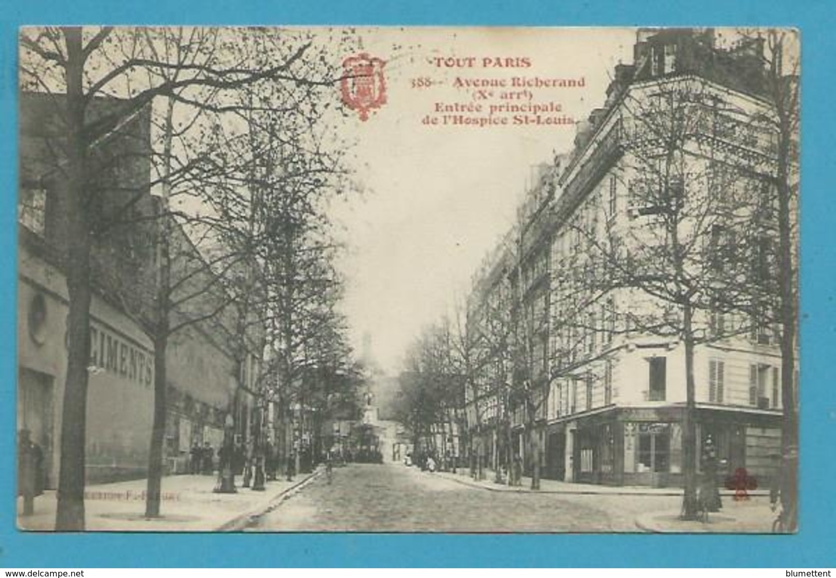 CPA 388 TOUT PARIS - Avenue Richerand Entrée Principale De L'Hospice St-Louis (Xème) - Ed. FLEURY - Paris (10)