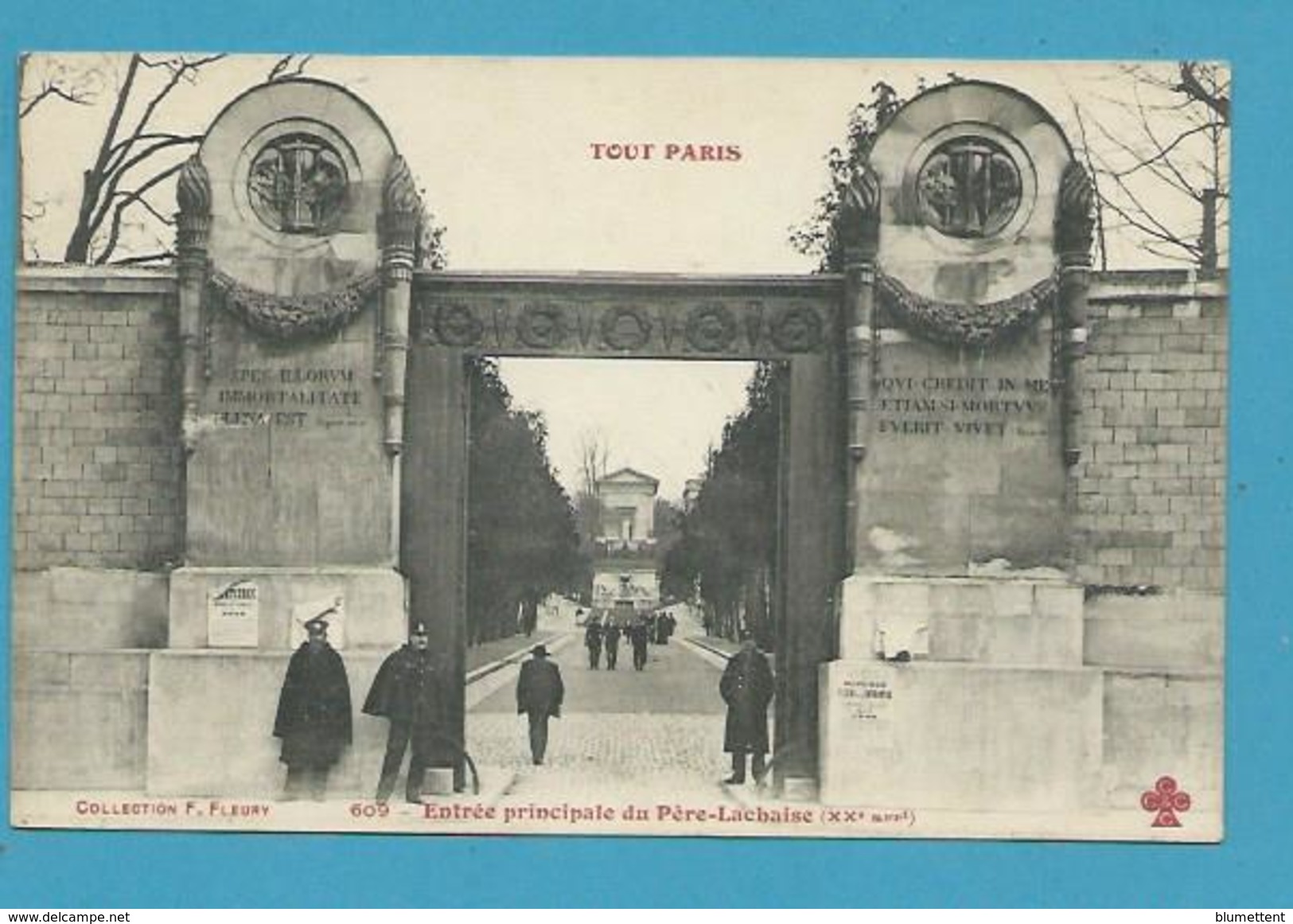CPA 609 TOUT PARIS - Entrée Principale Du Père-Lachaise (XXème) - Ed. FLEURY - Arrondissement: 20