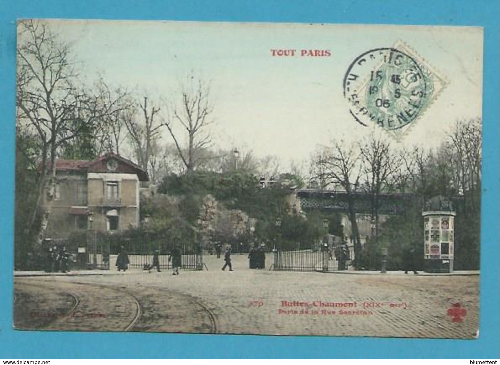 CPA 370 TOUT PARIS - Buttes Chaumont Porte De La Rue Secrétan (XIXème) - Ed. FLEURY - Distrito: 19