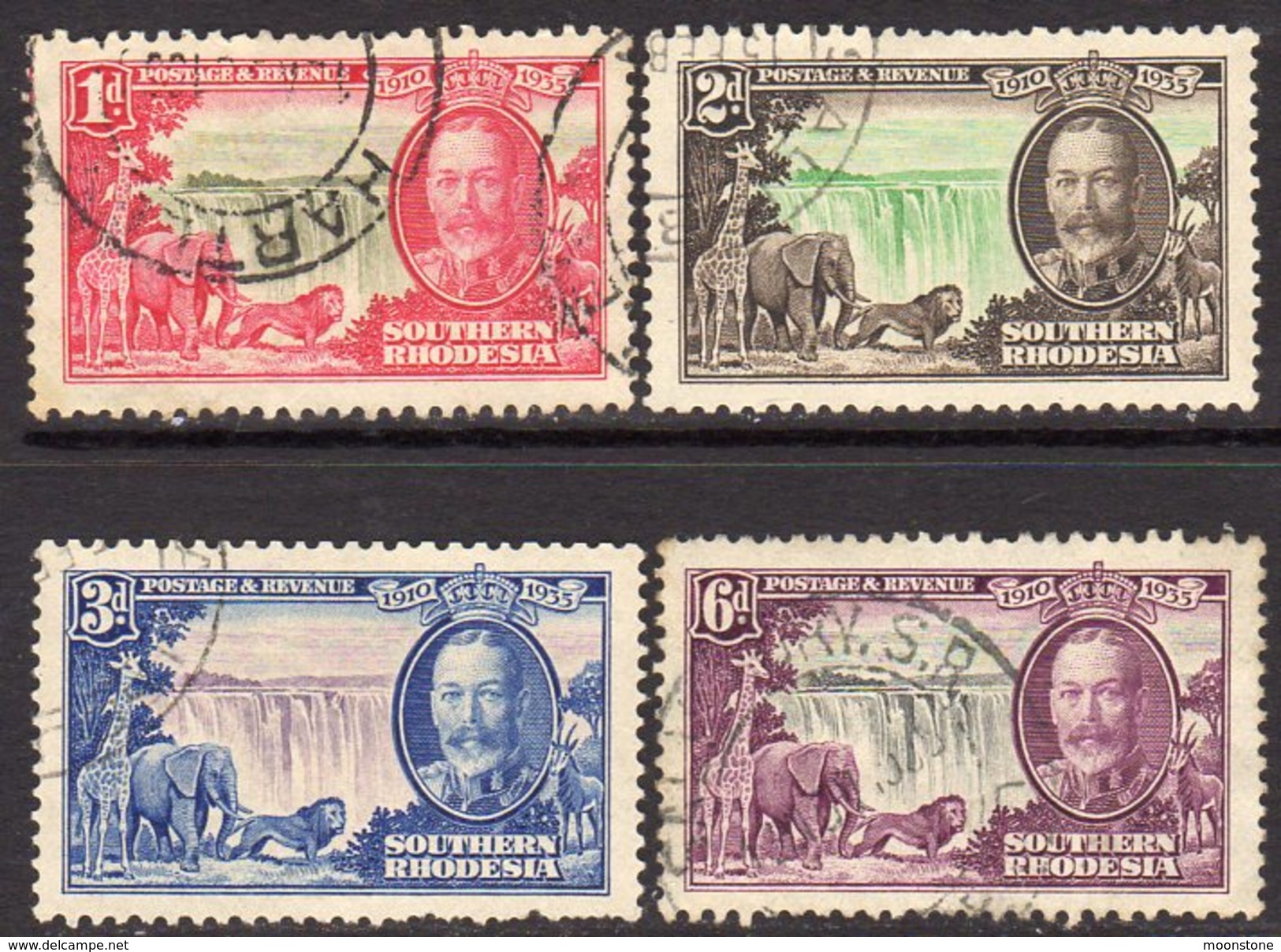 Southern Rhodesia 1935 Silver Jubilee Set Of 4, Used (SG 31-4) - Southern Rhodesia (...-1964)