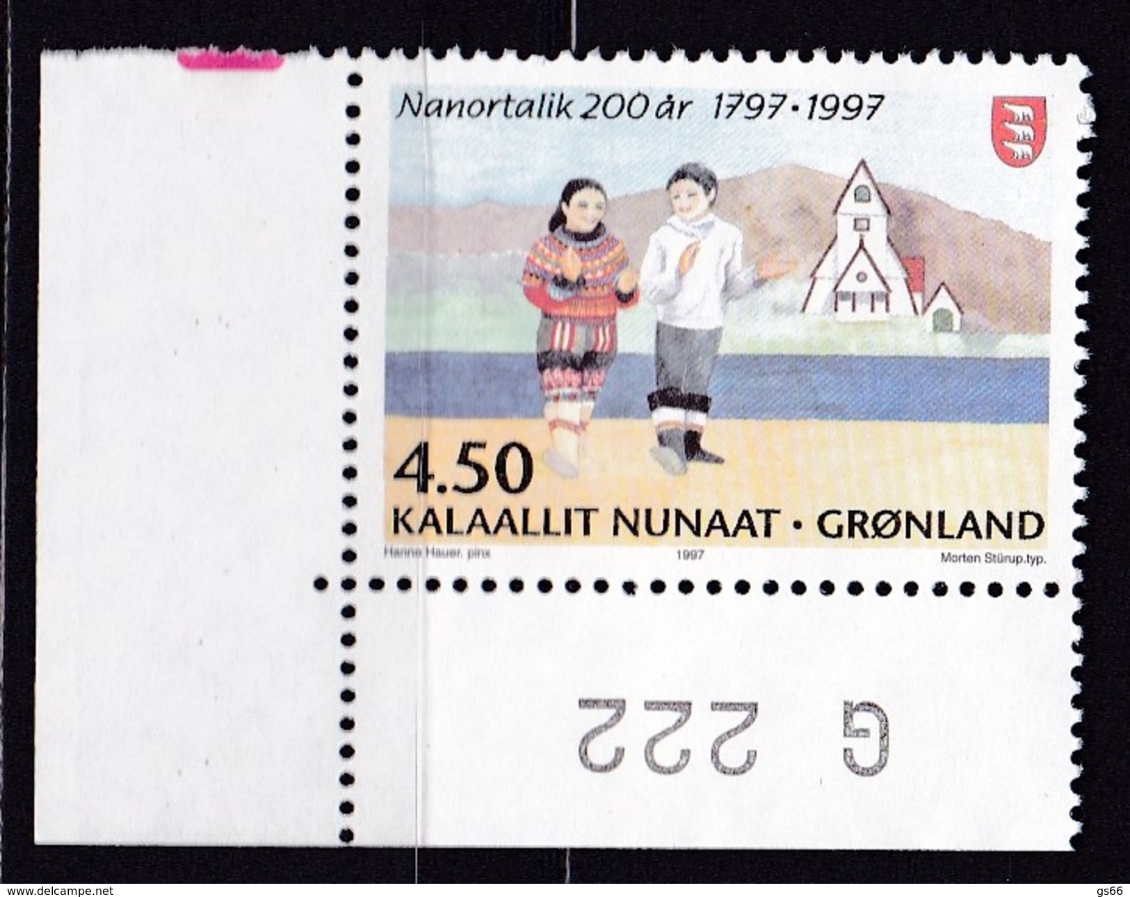 Grönland, 1997,  312, 200 Jahre Nanortalik, MNH **, - Neufs