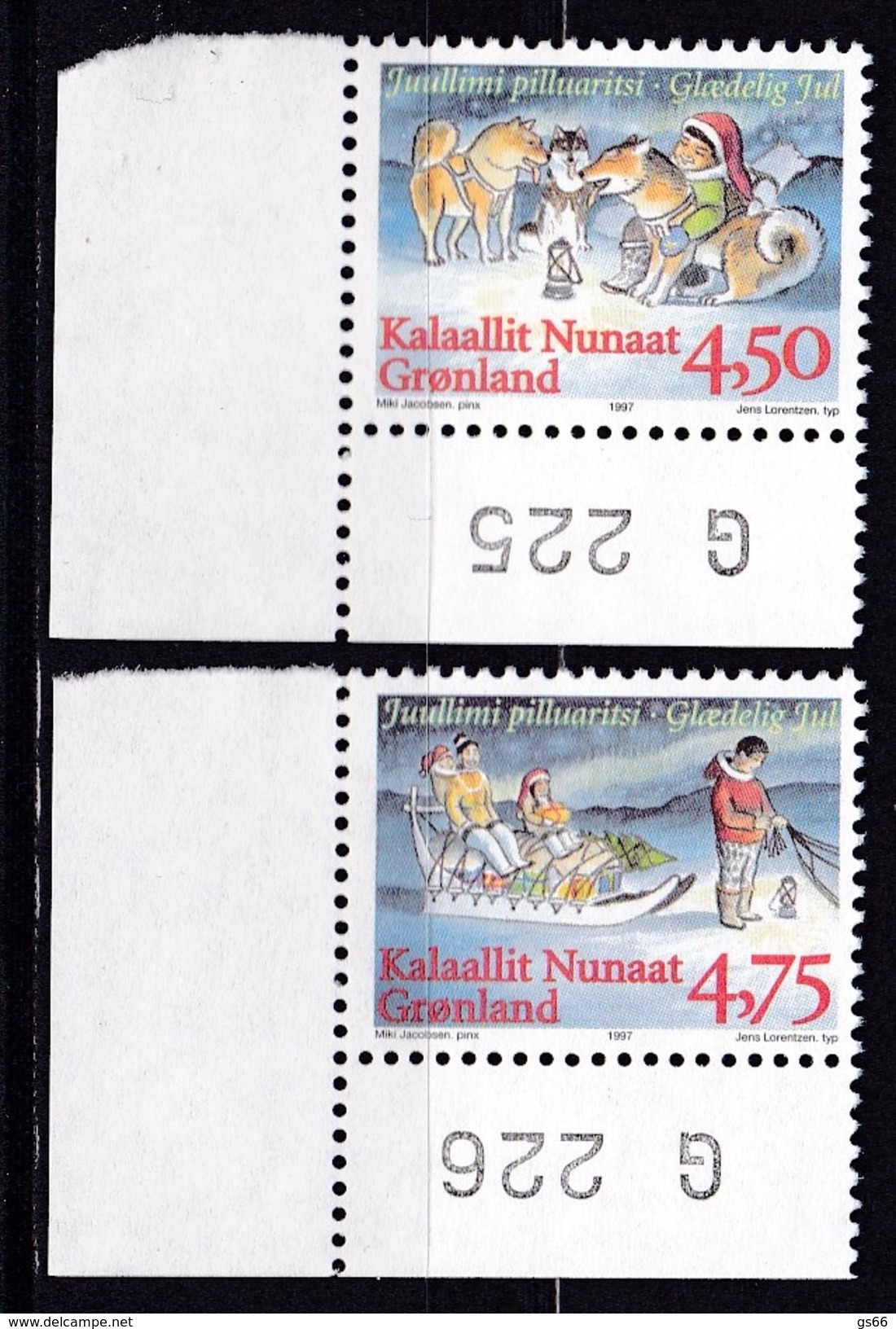 Grönland, 1997,  313/14 Y, Weihnachten, MNH **, - Neufs