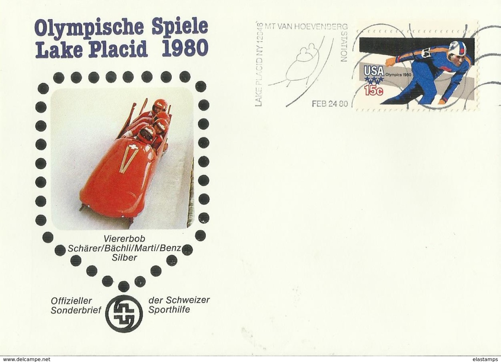 USA Fdc1980 Olimpic Winter - 1971-1980