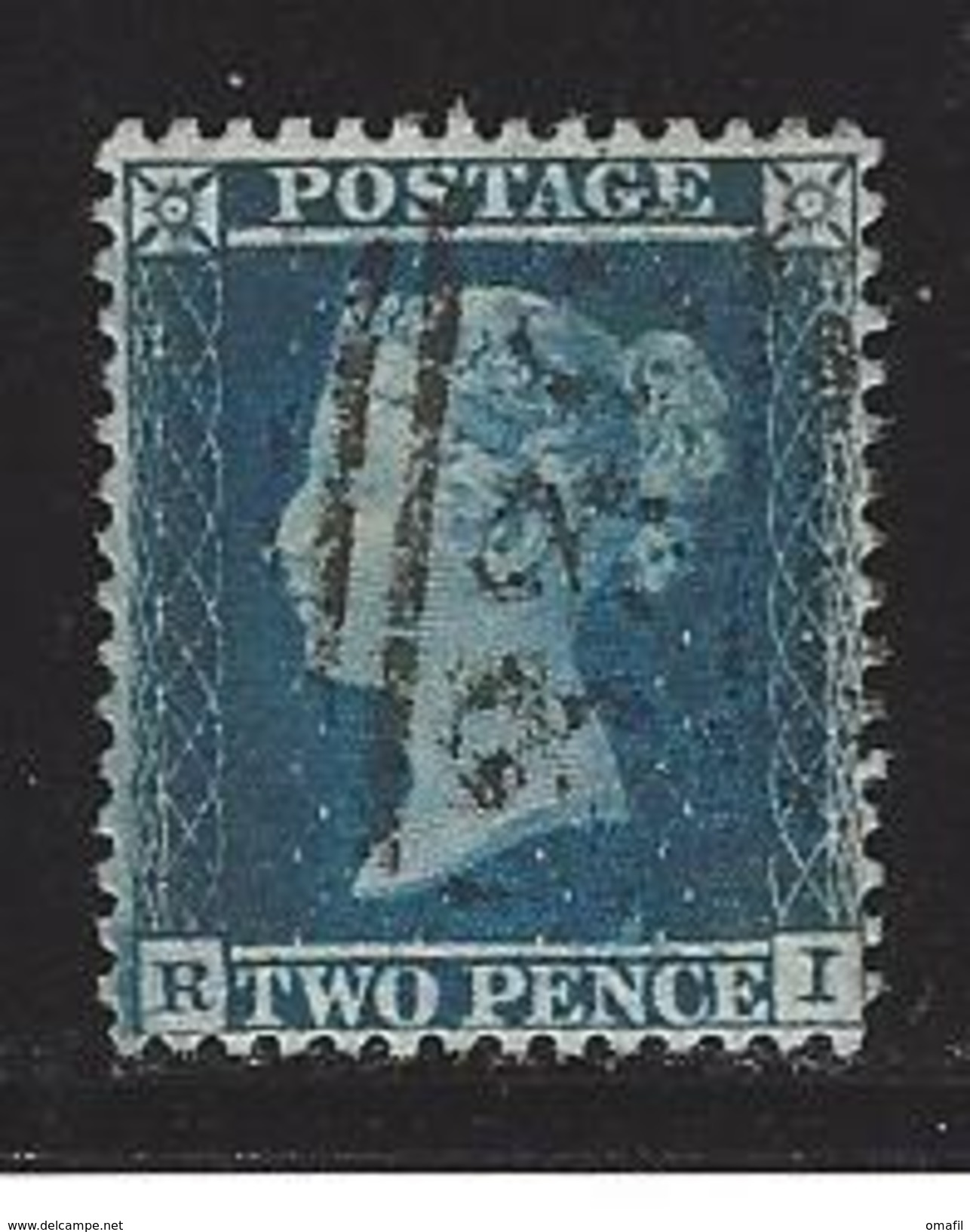 Gr. Britt. Nr.34 Queen Victoria 2 P. Blue - Usados