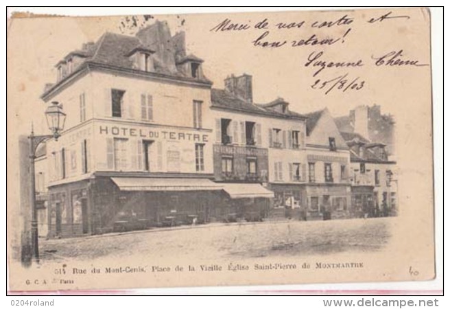 Dep  75 - Paris - Montmartre - Rue Du Mont Cenis - Place  Eglise Saint Piuerre  - Carte Précurseur   : Achat Immédiat - Altri & Non Classificati