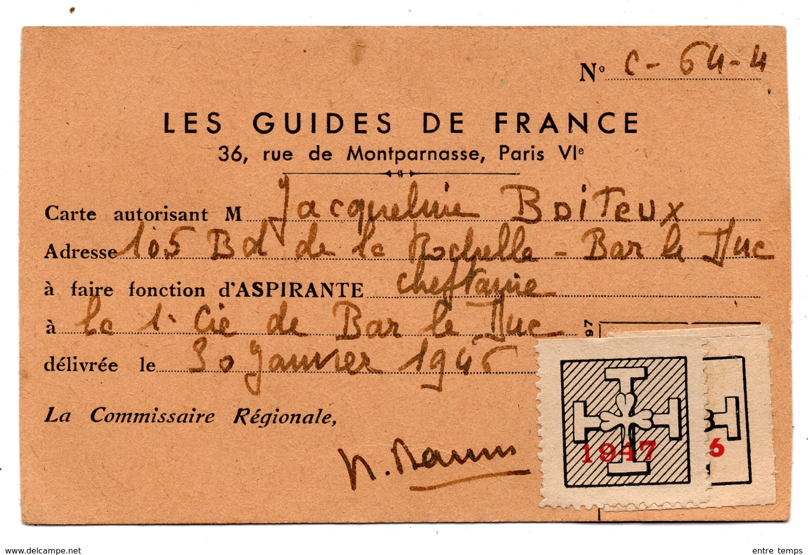 Carte Cheftaine Bar Le Duc Guides De France - Autres & Non Classés