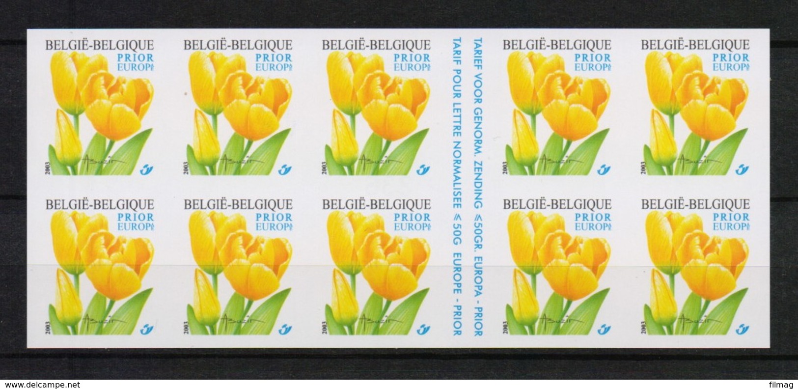 BOEKJE 42 GELE TULP  ONGETAND  POSTFRIS** 2003 - Autres & Non Classés