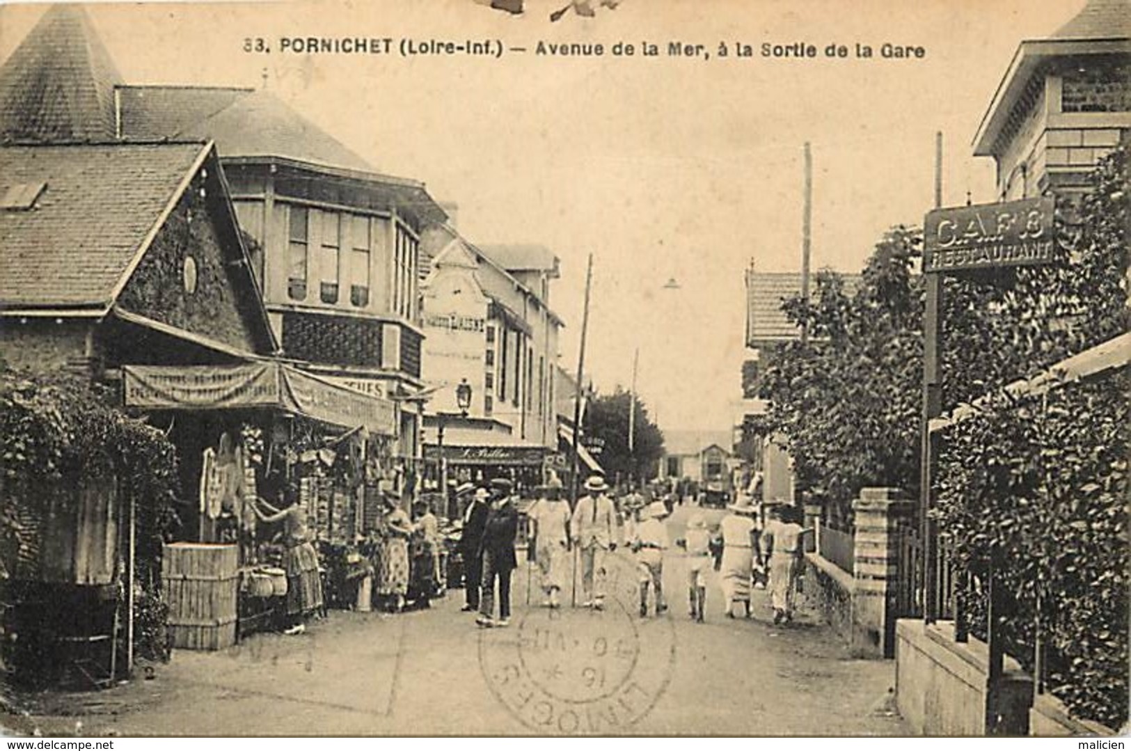 -ref-R526- Loire Atlantique - Pornichet -ave De La Mer-sortie De La Gare - Magasin Souvenirs - Magasin Laisne - Magasins - Guémené-Penfao