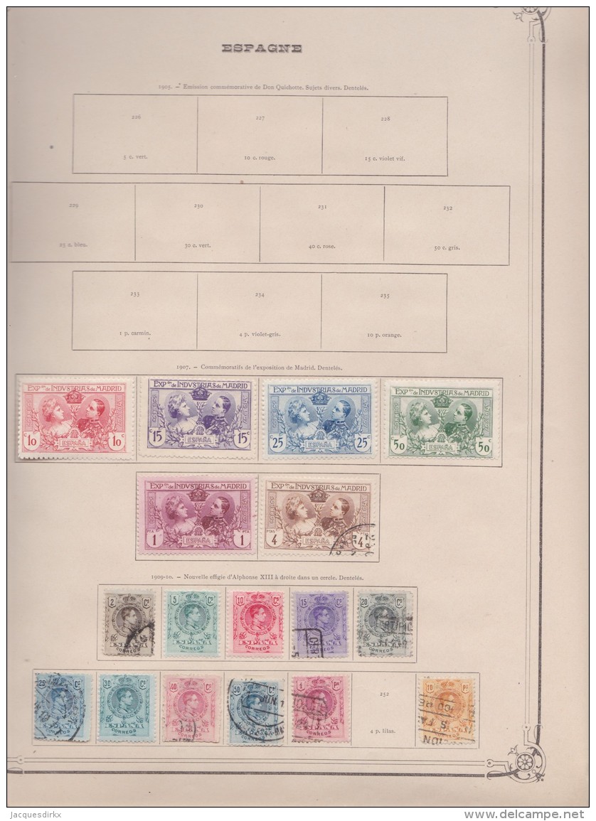 Spain         .     Pagina Met Zegels   .   /      .   Page With Stamps - Gebraucht