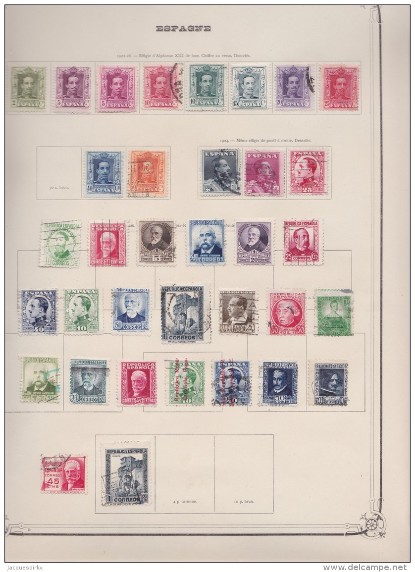 Spain         .     Pagina Met Zegels   .   /      .   Page With Stamps - Gebruikt