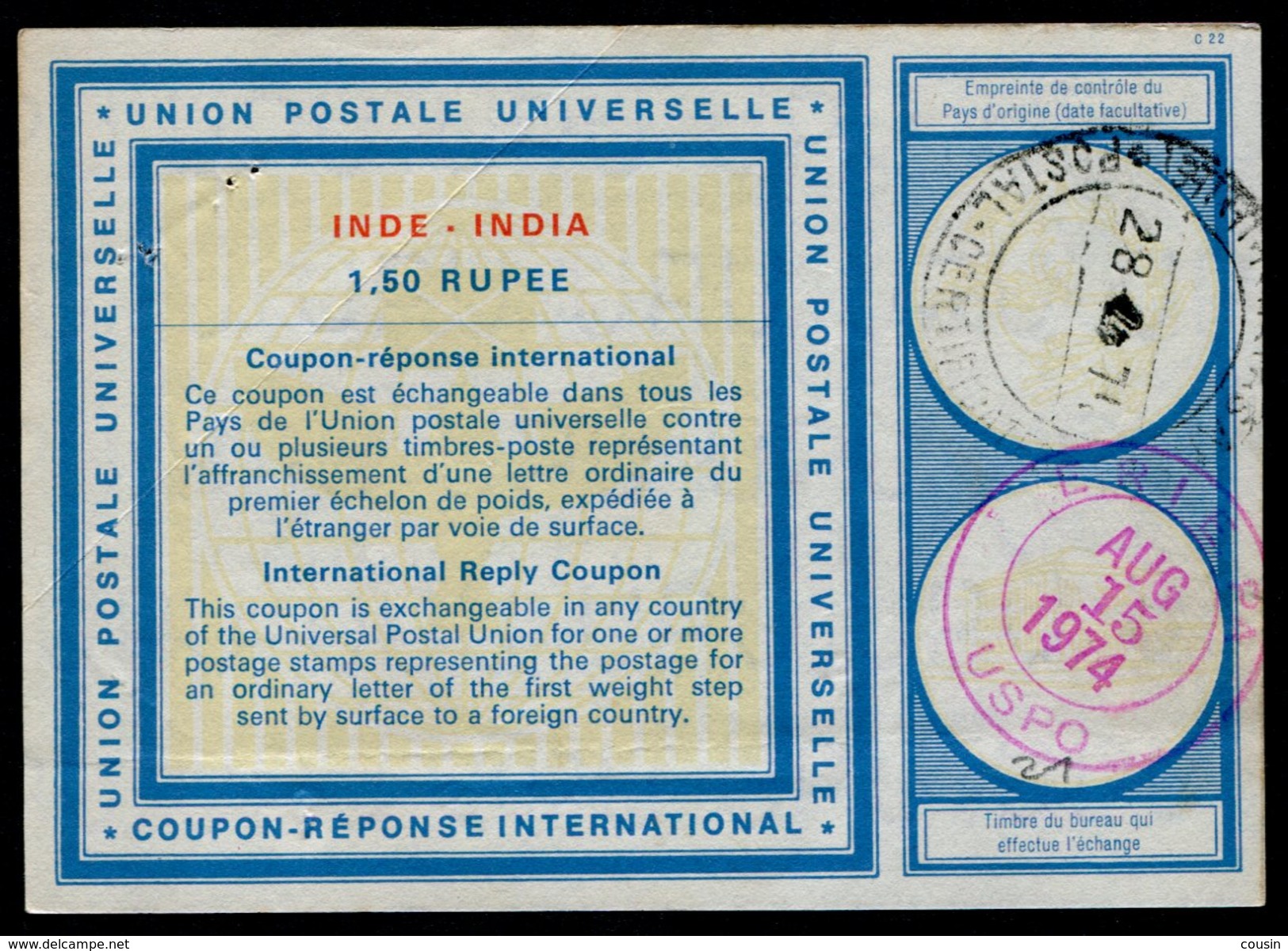 INDE  International Reply Coupon / Coupon Réponse International - Unclassified