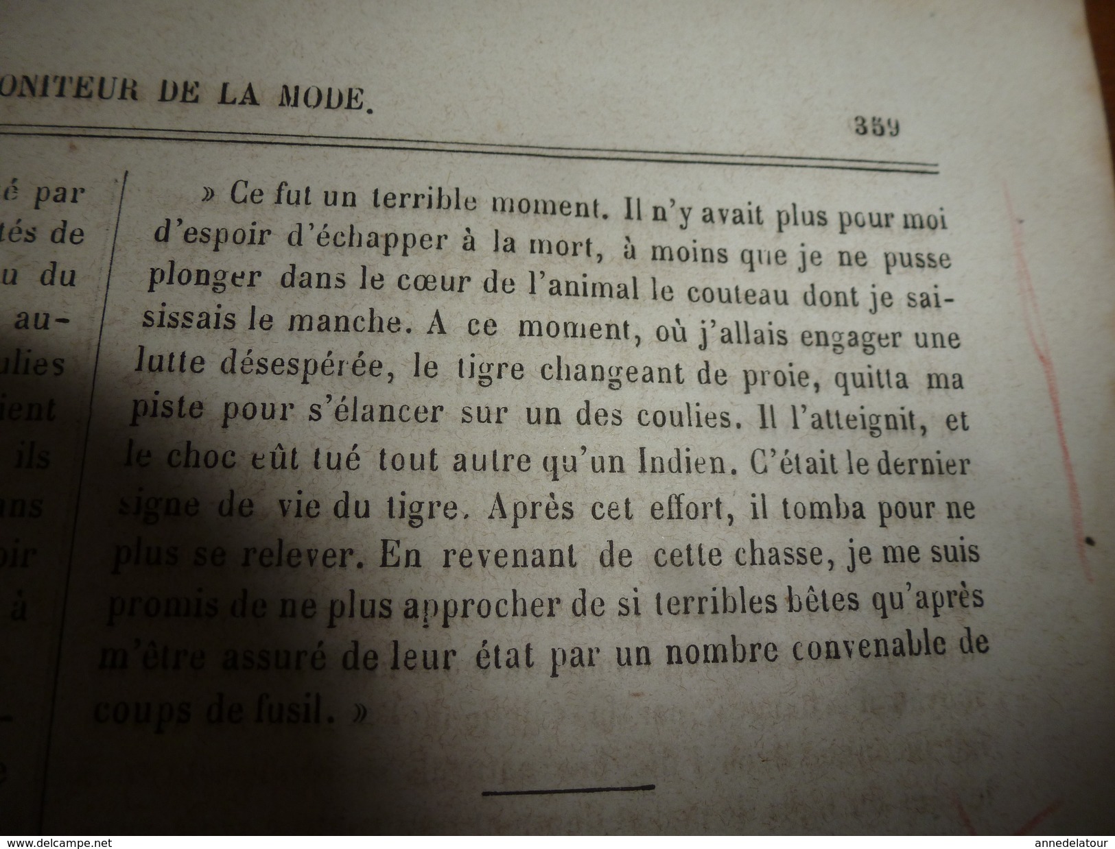 1864 Chasse au tigre raconté par un british soldier;Château d'Heidelberg ;Etrange île de Whytootacke (archipel de Cook)