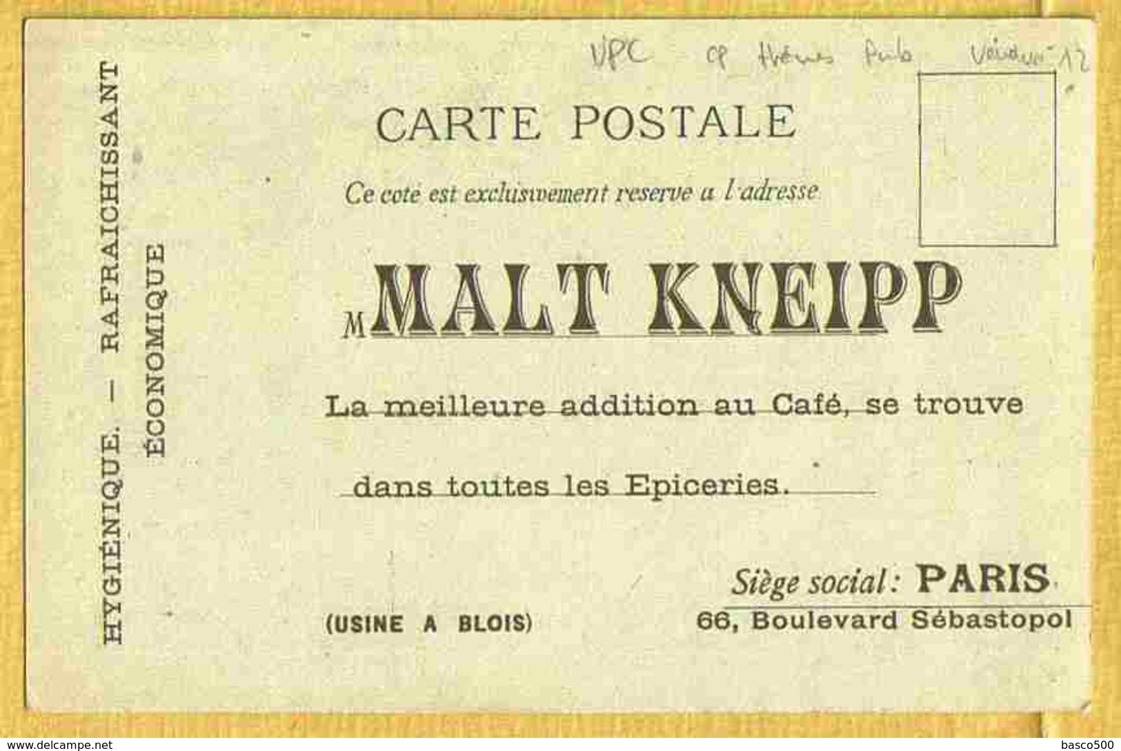 HYERES - Rare Carte Publicitaire Pour Le Malt KNEIPP Diverses Vues Dessinées - Hyeres