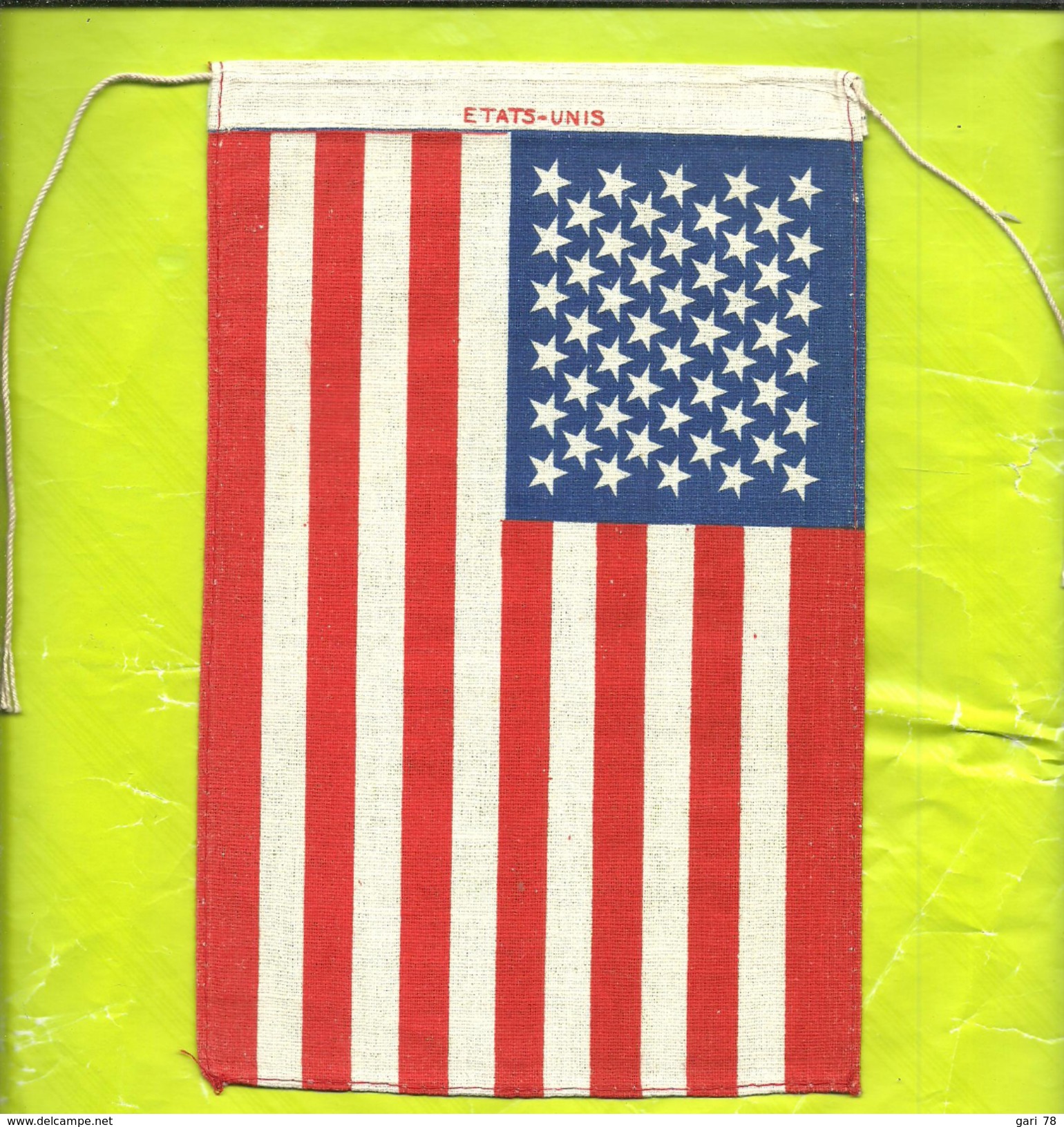 Mini Drapeau Des ETATS UNIS En Toile 14 Cm X 21 Cm - Otros & Sin Clasificación