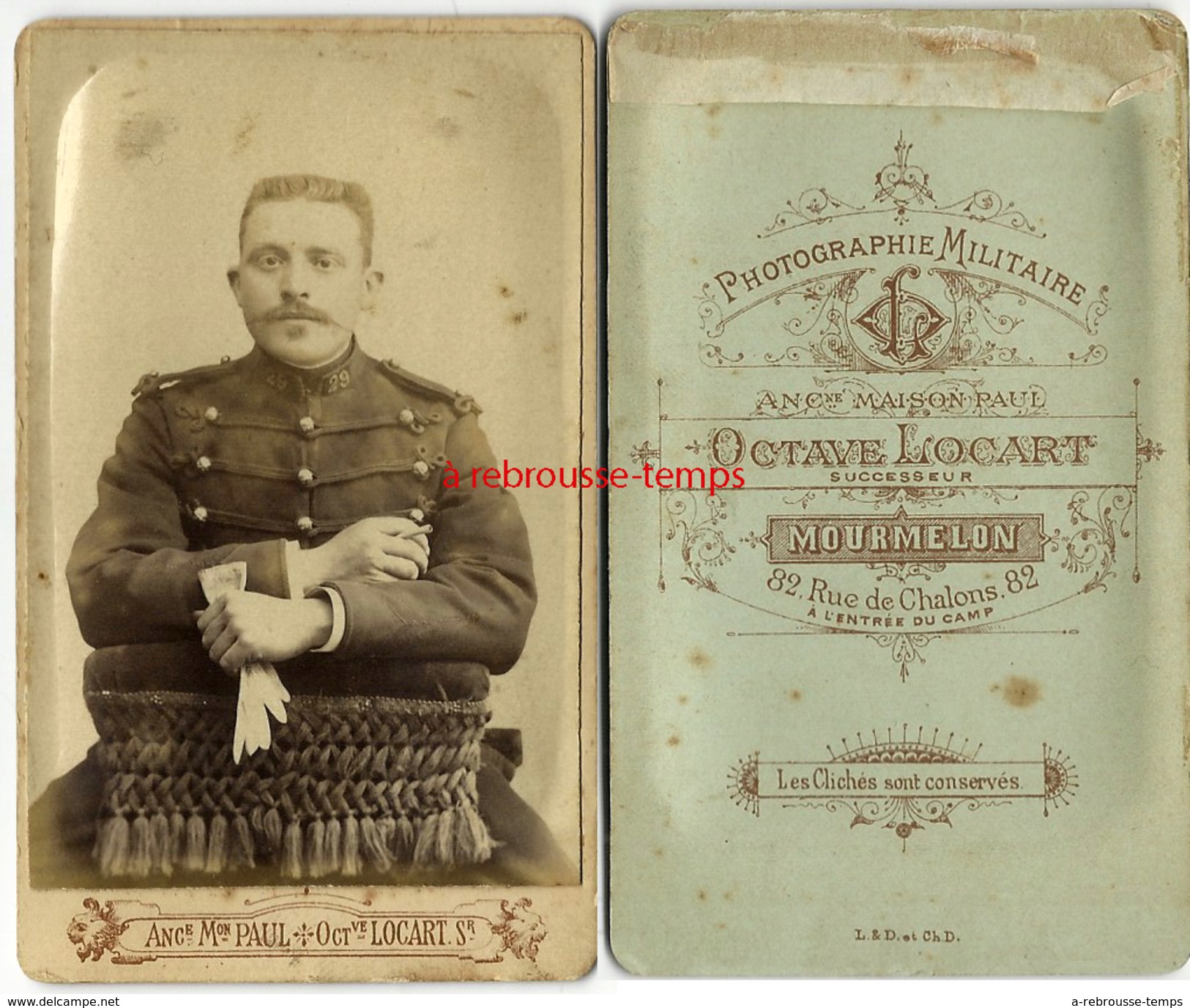 CDV Soldat Du 29e Régiment- Photographie Militaire Octave Locart Ex Paul à Mourmelon - Guerre, Militaire
