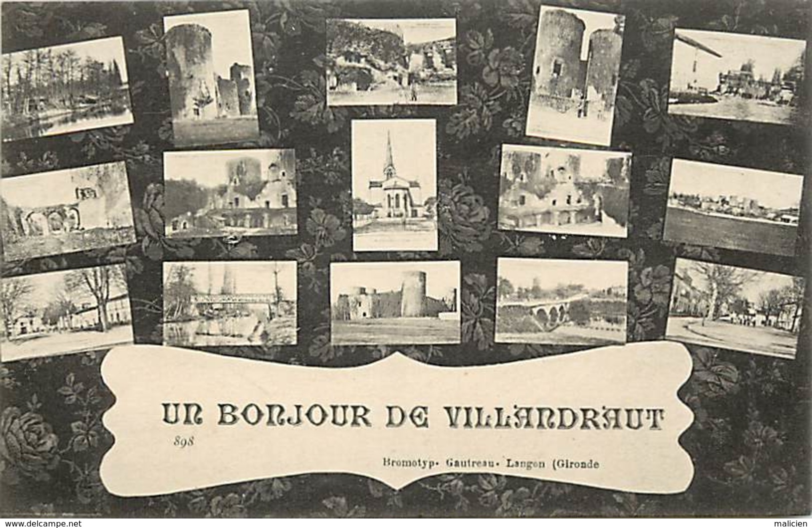 -ref-R483- Gironde - Villandraut - Souvenir De ..- Un Bonjour De ..- Multi Vues - Carte Bon Etat - - Autres & Non Classés