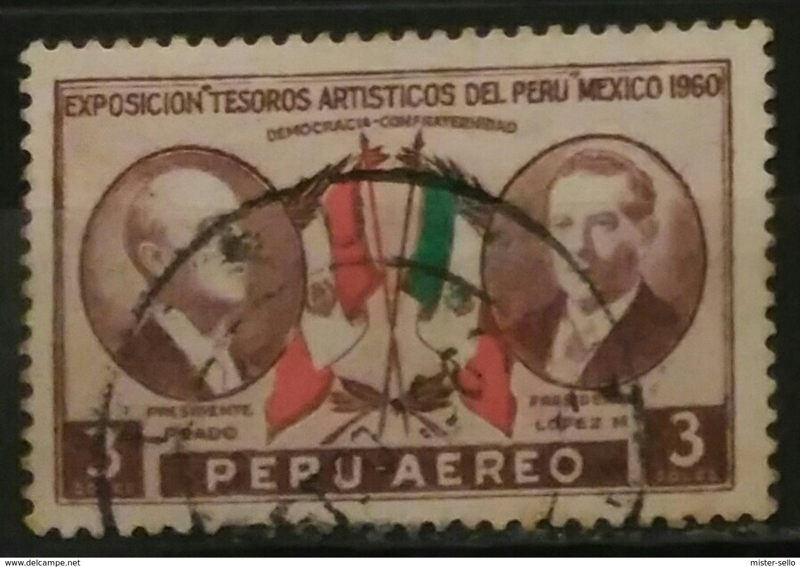 PERÚ 1962 Correo Aéreo. Exposicion De Los Tesoros Culturales Peruanos En México. USADO - USED. - Peru