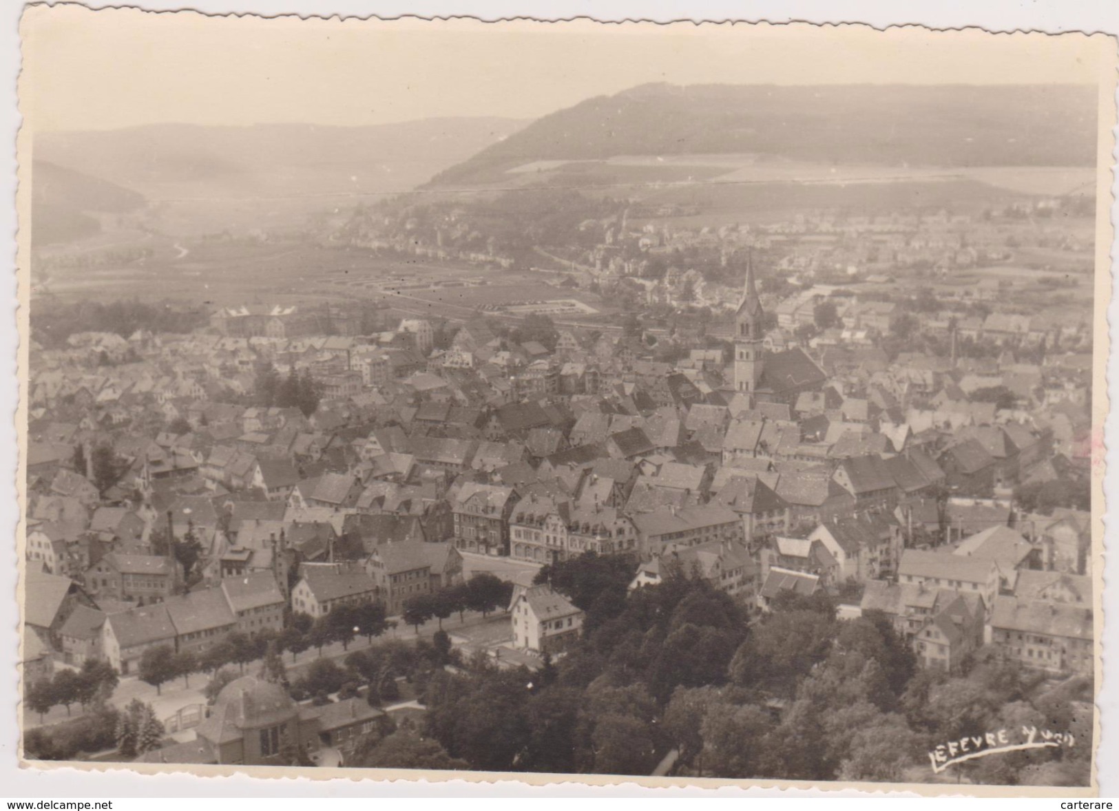 CARTE PHOTO,ALLEMAGNE,GERMANY,bade Wurtemberg,TUTTLINGEN,VUE AERIENNE DU PHOTOGRAPHE LEFEVRE,SIGNEE - Tuttlingen