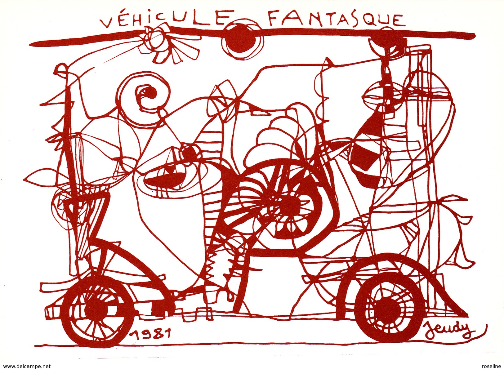 JEUDY  P  Coll Les Mazuriots - Véhicule Fantastique - CPM  10.5x15  Neuve TBE 1985 Carte Signée - Jeudy