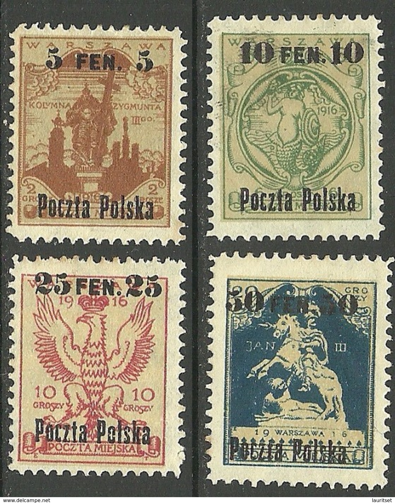 POLEN Poland 1918 Michel 2 - 5 * - Ongebruikt