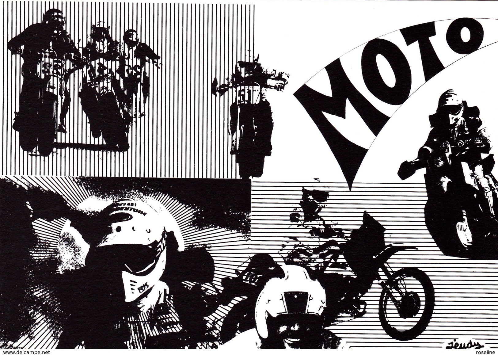 JEUDY  P  Ed Cartophiles Contemporains  -  Moto  Alain Guilhat - CPM  10.5x15  Neuve TBE 1987 - Jeudy