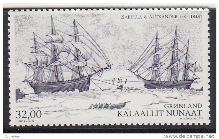 Greenland MNH 2010 Scott #575 32k Ships 'Isabella', 'Alexander' - Sir John Ross 1818 Expedition - Nuevos