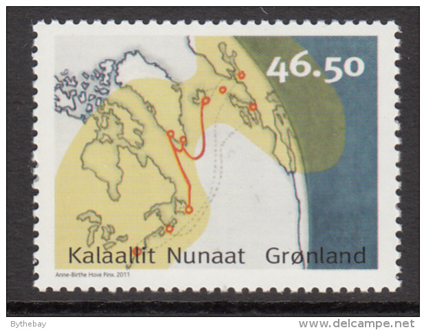 Greenland MNH 2011 Scott #586 46.50k  Sea Routes - Communications In Greenland - Ungebraucht