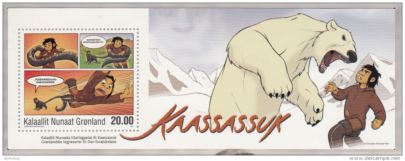 Greenland MNH 2011 Scott #595a Souvenir Sheet 20k Kaassassuk (The Orphan) Comic By Christian Fleischer Rex - Nuevos