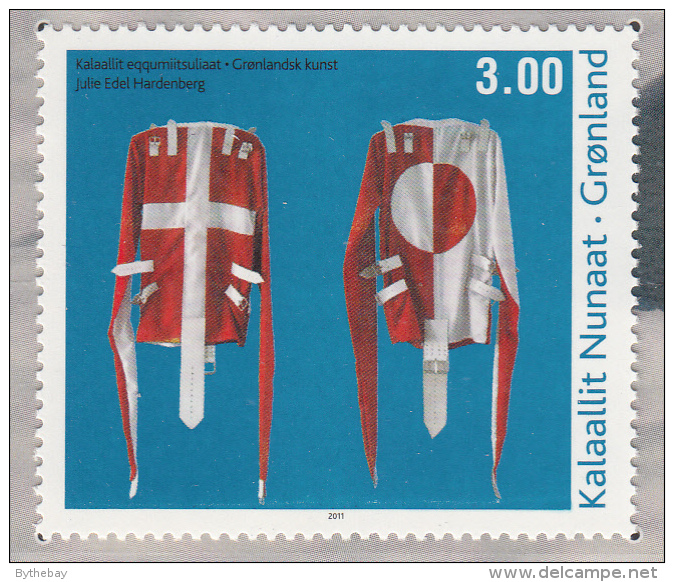 Greenland MNH 2011 Scott #596 3k Clothes As Flags By Julie Edel Hardenberg Contemporary Art - Neufs
