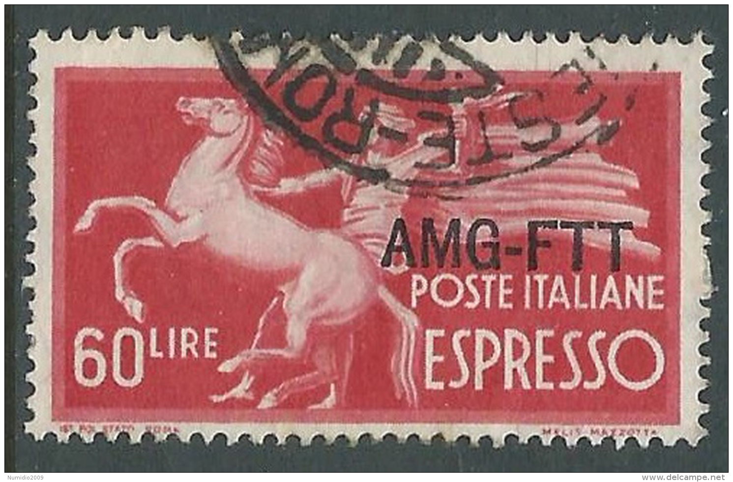 1950 TRIESTE A ESPRESSO USATO DEMOCRATICA 60 LIRE - L27 - Eilsendung (Eilpost)