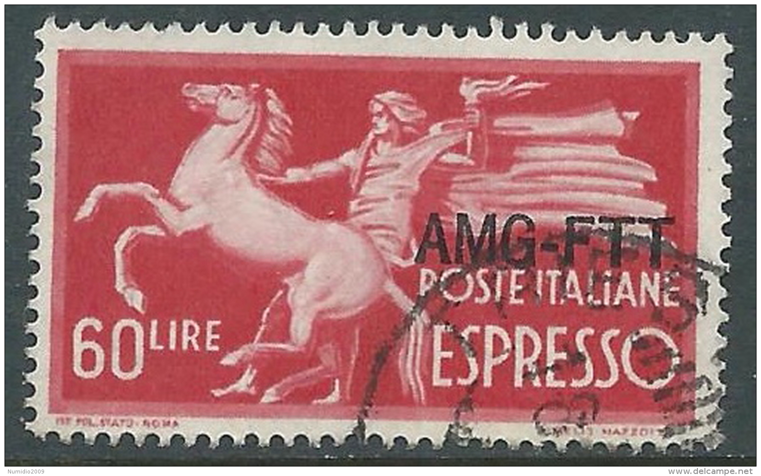 1950 TRIESTE A ESPRESSO USATO DEMOCRATICA 60 LIRE - L28 - Eilsendung (Eilpost)