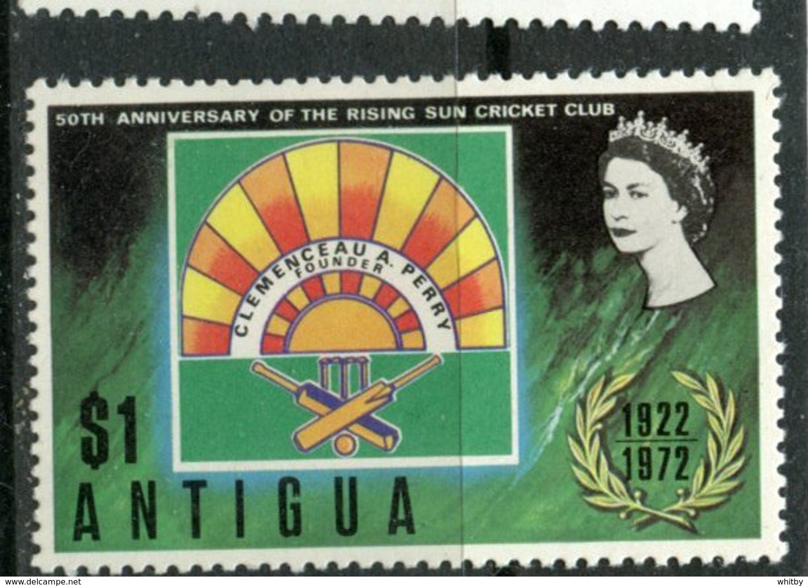 Antigua  1972 $1.00 Cricket Issue #299  MH - 1858-1960 Kronenkolonie