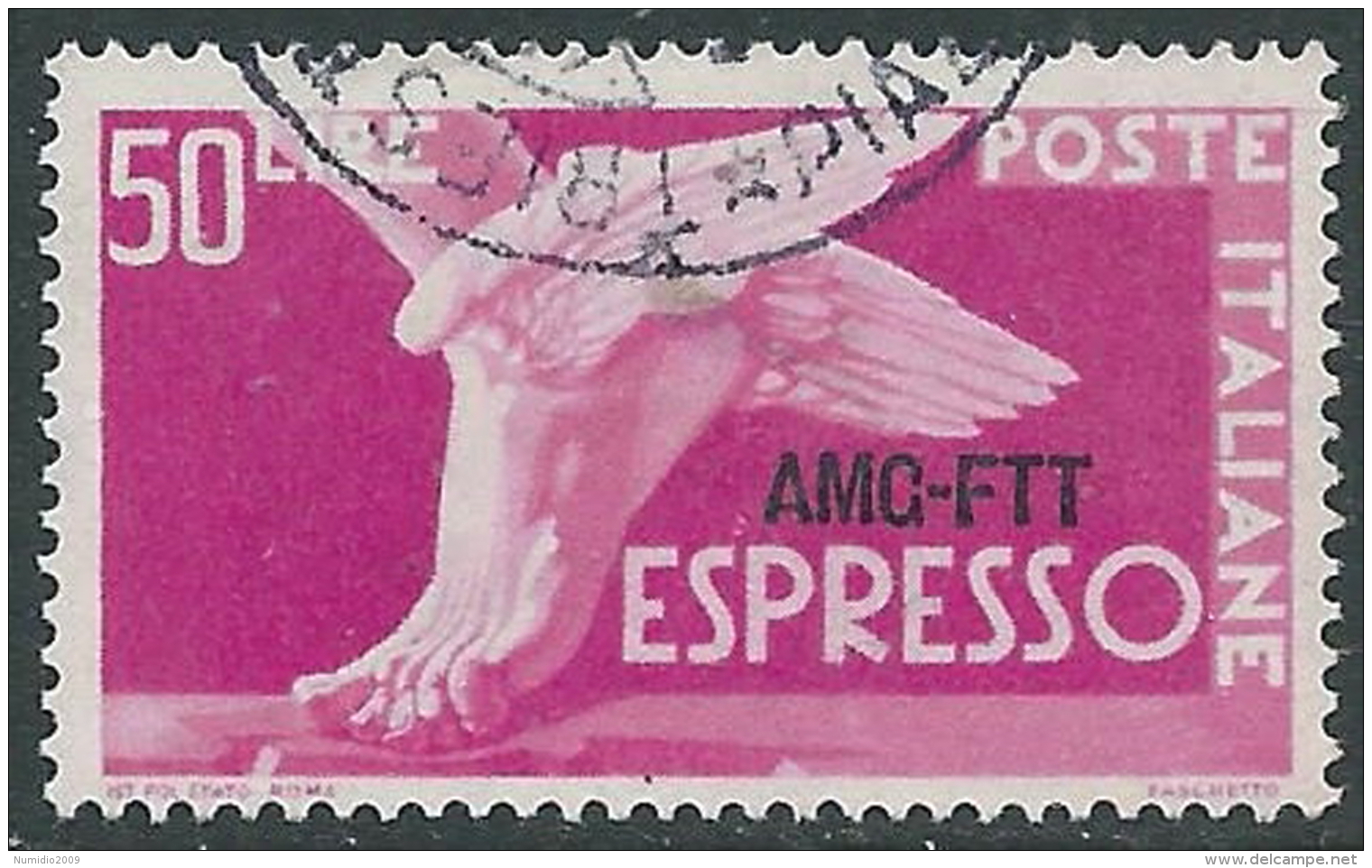 1952 TRIESTE A ESPRESSO USATO DEMOCRATICA 50 LIRE - L21 - Posta Espresso