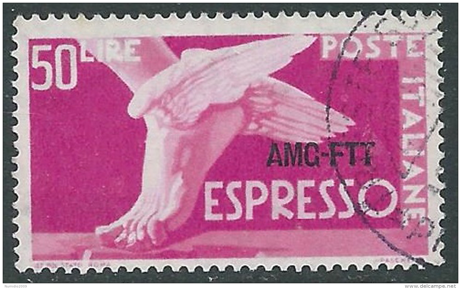 1952 TRIESTE A ESPRESSO USATO DEMOCRATICA 50 LIRE - L22 - Express Mail