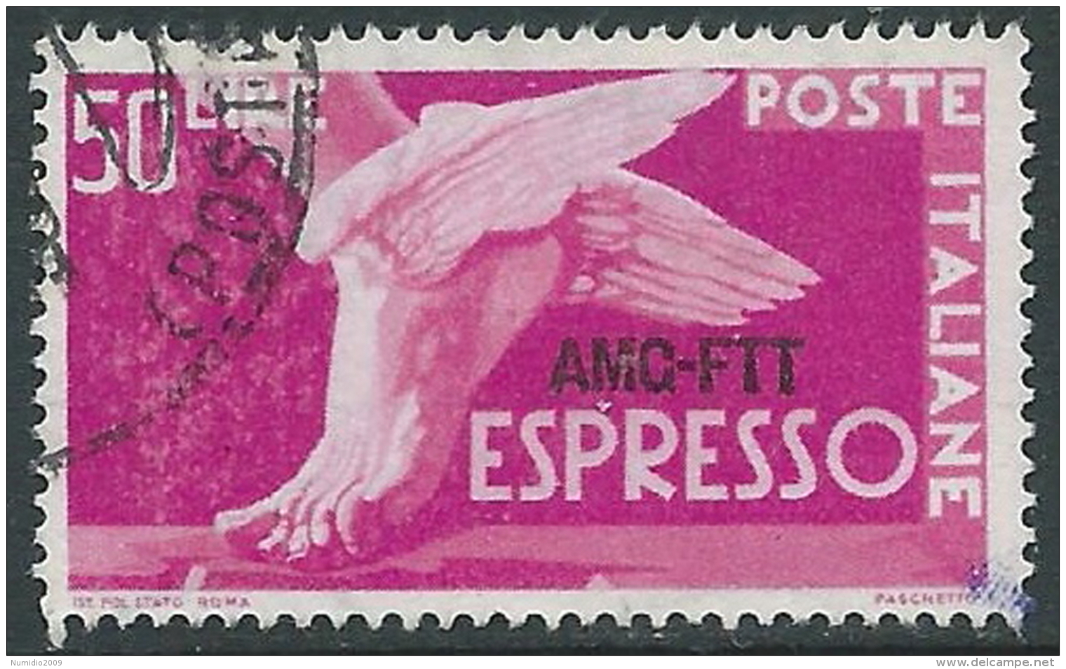 1952 TRIESTE A ESPRESSO USATO DEMOCRATICA 50 LIRE - L23 - Express Mail