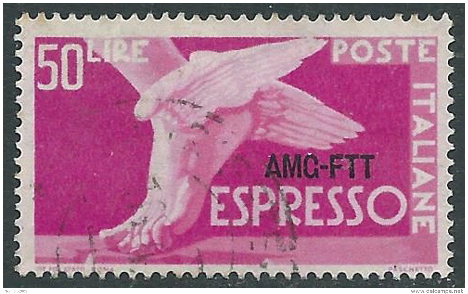 1952 TRIESTE A ESPRESSO USATO DEMOCRATICA 50 LIRE - L24 - Express Mail