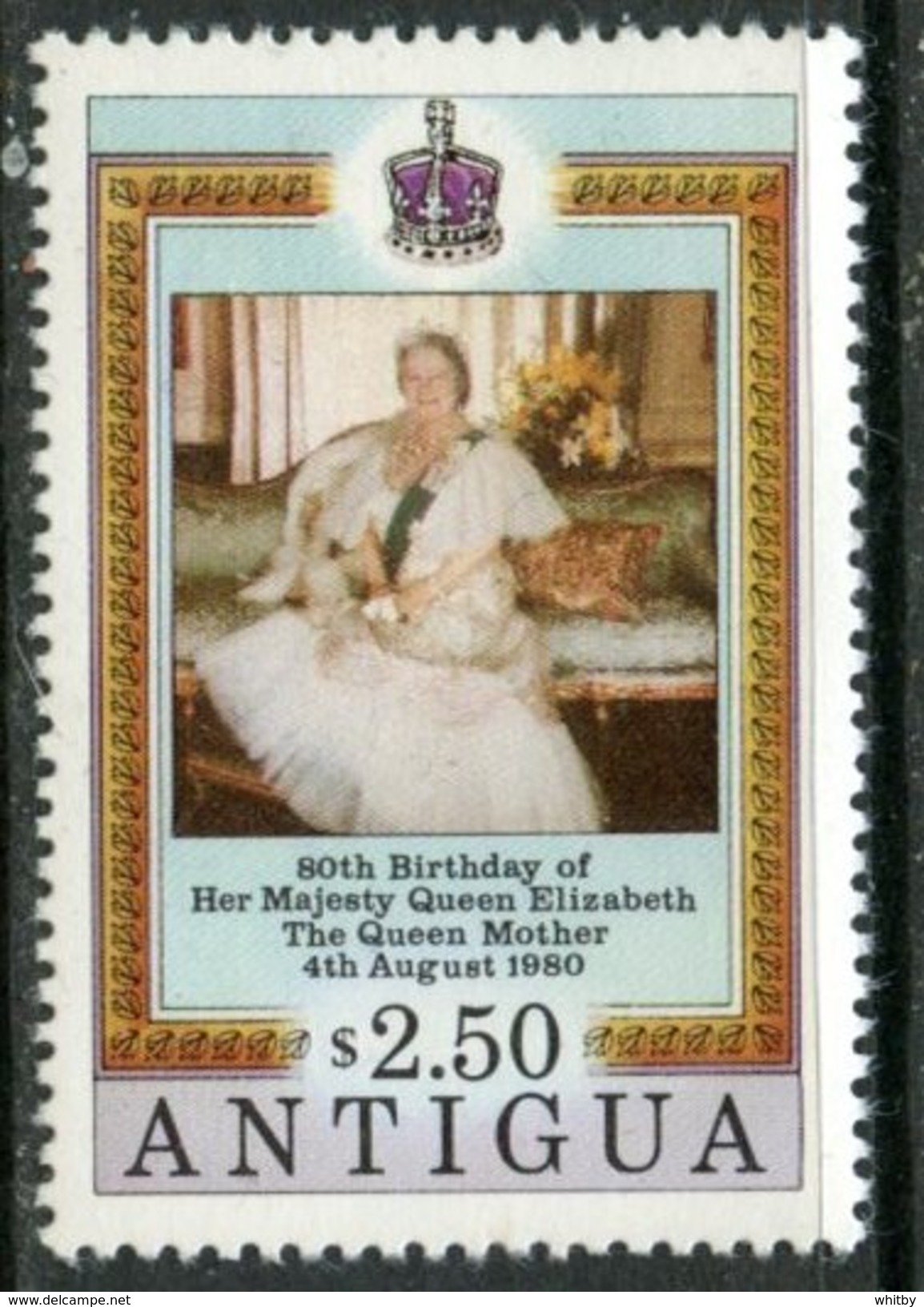 Antigua  1980 $2.50 Queen Mother Issue #585 MNH - 1858-1960 Kronenkolonie
