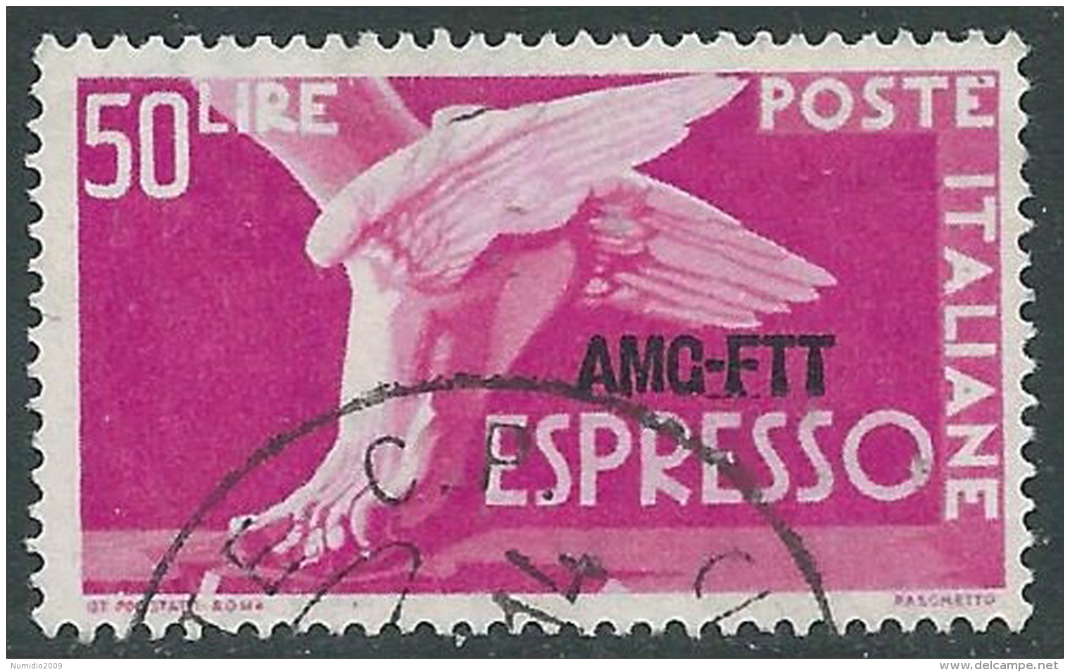 1952 TRIESTE A ESPRESSO USATO DEMOCRATICA 50 LIRE - L29 - Express Mail